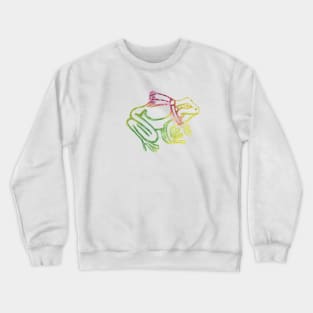 Green Frog with Scarf :: Reptiles and Amphibians Crewneck Sweatshirt